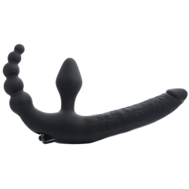 Страпон безремневой Black&Red с вибрацией